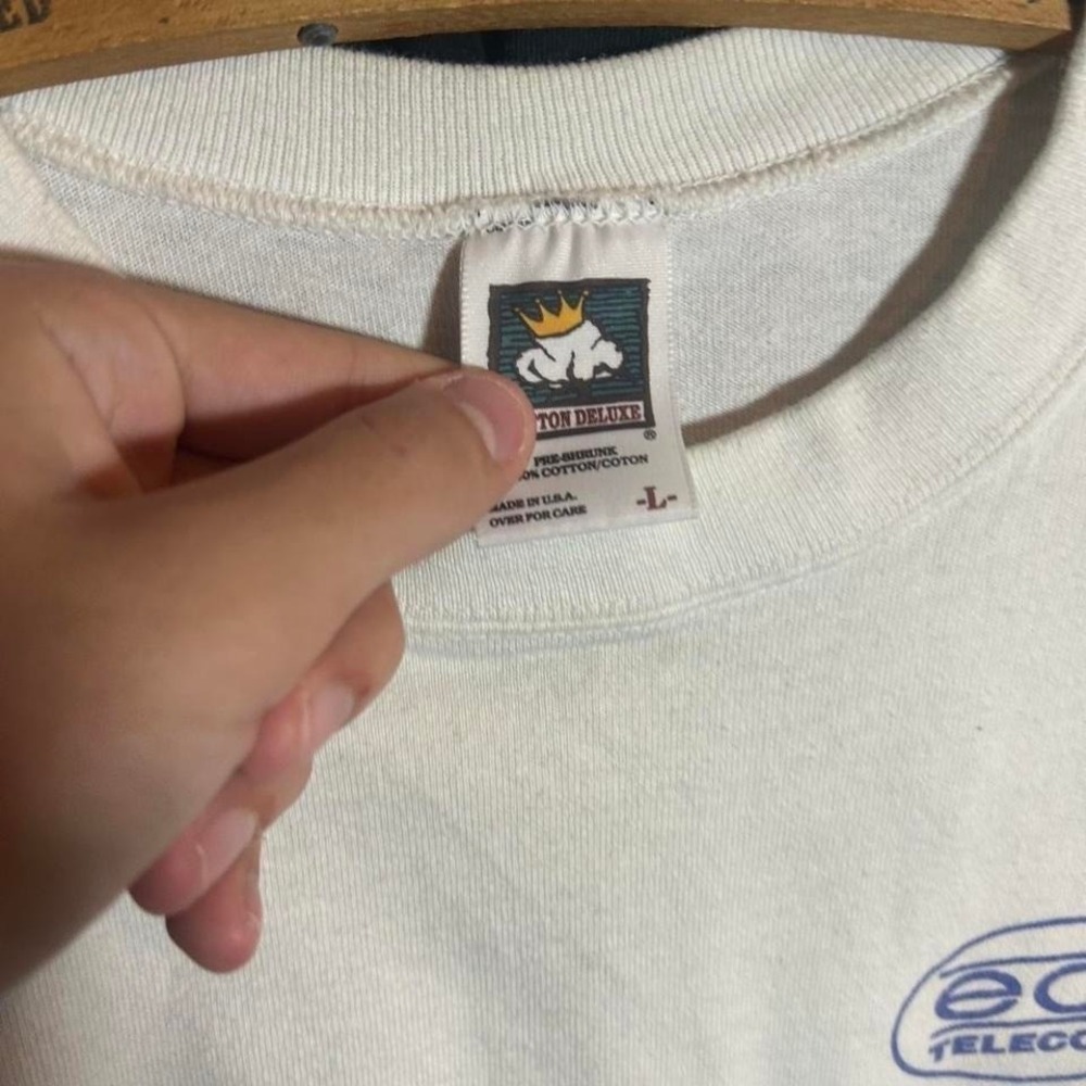 Vintage 90s grail box logo ECI Telecom Miami Beach graphic tee techwear Size L - Picture 5 of 8